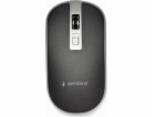 GEMBIRD myš MUSW-4B-06, černo-stříbrná, bezdrátová, USB n...