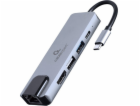 Gembird Adapter wieloportowy USB-C 5w1, PD, HDMI, USB 3.1...