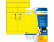 Herma vodotěsné filmové štítky, žluté, A4, 99,1 x 42,3 mm, extra silná přilnavost - 8029