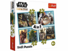 Trefl Puzzle 4v1 Mandalorian a jeho svět Star Wars