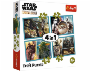 Trefl Puzzle 4v1 Mandalorian a jeho svět Star Wars