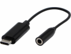 USB adaptér USB-C - Jack 3,5 mm černý