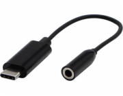 USB adaptér USB-C - Jack 3,5 mm černý