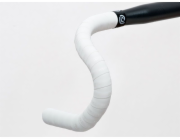 Omotávka na řídítka kola SCRUB, bílá ekokůže, tloušťka 2,5 mm