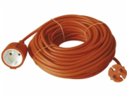 Dvoužilový pohyblivý přívod 30m / 1 zásuvka / oranžový / PVC / 230 V / 1 mm2