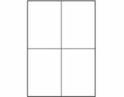 Štítky s logem A4, matná bílá, 4 štítky, 140 g/m2 (32237)