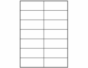 Štítky s logem A4, matné, bílé, 25 ks.