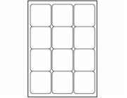 Štítky s logem A4, matné, bílé, 25 ks.