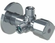 Rohový ventil CQ4102, vnější závit 1/2"x3/8"x3/8".