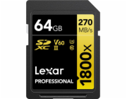 Karta Lexar Professional 1800x SDXC 64 GB Class 10 UHS-II/U3 V60 (LSD1800064G-BNNNG)