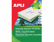 Apli Ekologické etikety APLI, 210x297mm, obdélníkové, bílé