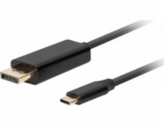 Lanberg USB-C(M)->DisplayPort(M) kabel 1,8m 4K 60Hz černá  