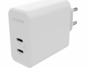 Mophie Charger Mophie Gan Charger Dual Charger s dvojitým USB-C 67W (bílá)