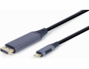 GEMBIRD CC-USB3C-DPF-01-6 USB Type-C to DisplayPort male adapter cable space grey 1.8m