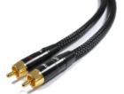 Melodika RCA (Cinch) x2 - RCA (Cinch) x2 kabel 2m černý