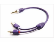 Kabel Furutech-ADL Jack 3,5 mm - RCA (Cinch) x2 1,2 m fialový