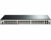52portový gigabitový stohovatelný Smart Managed Switch včetně 4 10G SFP+