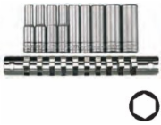 Sada šestihranných nástrčných klíčů Teng Tools 1/4 4-13mm dlouhá 9ks (73090102)
