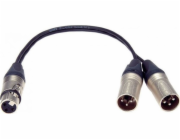 Kabel Klotz XLR - XLR x2 0,1m černý