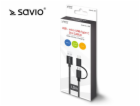Savio CL-128 USB kabel USB 2.0 1 m USB A USB C/Micro-USB ...