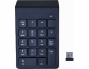 GEMBIRD numerická klávesnice KPD-W-02, bezdrátová 2.4GHz, černá