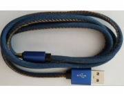 Gembird USB kabel Micro USB kabel prémiové džíny 1 m-CC-USB2J-AMmBM-1M-BL