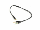GEMBIRD Kabel rozdvojka jack 3,5mm (4 pólový) na 2x3,5mm ...