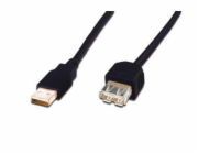 Digitus USB 2.0 Verlängerungskabel, USB-A Stecker > USB-A Buchse (schwarz, 1,8 Meter)