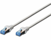 Digitus CAT 5e F-UTP patch cable, PVC AWG 26/7, length 0.5 m, color grey