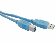 USB kabel Qoltec USB-A - USB-B 2 m modrý (5901878523095)
