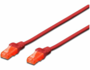 Digitus Patch Cable, CAT 6 UTP, AWG 26, měď, červený 2m