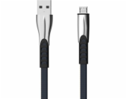 USB CABLE MICRO 2.4A BLUE 2400mAh QUICK CHARGER QC 3.0 1M POWERLINE SMS-BW02- METAL PLUGS