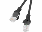 LANBERG Patch kabel CAT.5E UTP 0.5M černý Fluke Passed  