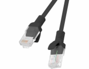 LANBERG Patch kabel CAT.5E UTP 0.5M černý Fluke Passed  