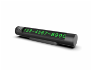 Tellur Temporary car parking card for two phone numbers metallic black