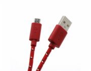 Sbox USB A - Micro USB kabel - 1M, červený