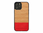 Pouzdro MAN&WOOD pro iPhone 12 Pro Max rybí kost azalka černá