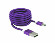 Sbox USB->Micro USB M/M 1m USB-10315U plum purple