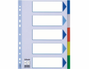 Esselte Binder děliče A4 plastové 5 listů (10K217B)
