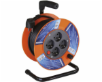 EMOS Predlžovací kábel na bubne 15 m / 4 zásuvky / červený / PVC / 230 V / 1 mm2