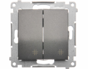 Contact-Simon Cross Connector Simon 54 Double 10AX 250V Anthracite (DW7/2,01/48)