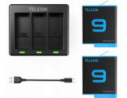 Telesin 3-slotová nabíječka 2 baterie pro GoPro Hero 12 / Hero 11 / Hero 10 / Hero 9