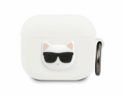 Karl Lagerfeld Case Karl Lagerfeld Klaca3silchwh Apple Airpods 3 Bílá/bílá silikonová chupeta