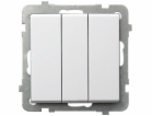 Ospel Trojitý spínač Sonata bílá (LP-13R/m/00)