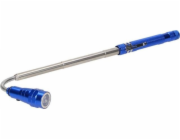 Teleskopická baterka 17-57 cm, 3 LED, 4 x LR44, ohnutá hlava, magnet, WL-9