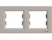 Schneider Electric 2násobný horizontální rám, hnědý (EPH5800269)