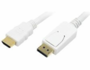 LogiLink DisplayPort – kabel HDMI 2m bílý (CV0055)