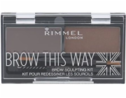 Rimmel Brow This Way Scuplting Kit Stíny na obočí 002 Medium Brown 2,4g