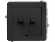 Karlik Deco konektor na svícen v americkém stylu, matná černá (12DWPUS-2)