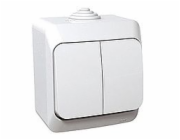 Vypínač SCHNEIDER CEDAR PLUS, 2 klíče, bílá barva, IP44